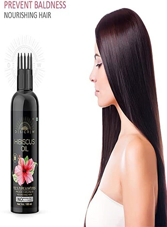 DESICREW زيت الشعر ديسيكرو المعصور على البارد بزيت جوز الهند البكر والكركديه - مرطب ومُعالج، للعناية بالبشرة والشعر والرموش (100 مل + 100 مل) مع أداة تطبيق - Image 4