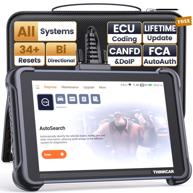 THINKCAR THINKCAR THINKSCAN 689 OBD2 Scanner Bidirectional Scan Tool with Lifetime Free Update 34 Reset 3000 Active Test ECU Coding PMI All System Diagnostic Scanner for Cars CANFD DOIP FCA SGW