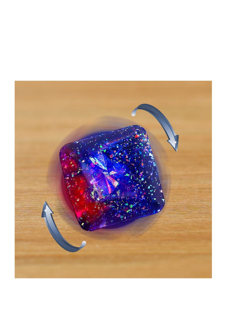 general Colorful fidget spinner, desktop kinetic energy, stress relief, personality trend, toys, black technology - Galaxy halo + PU holster - Image 4