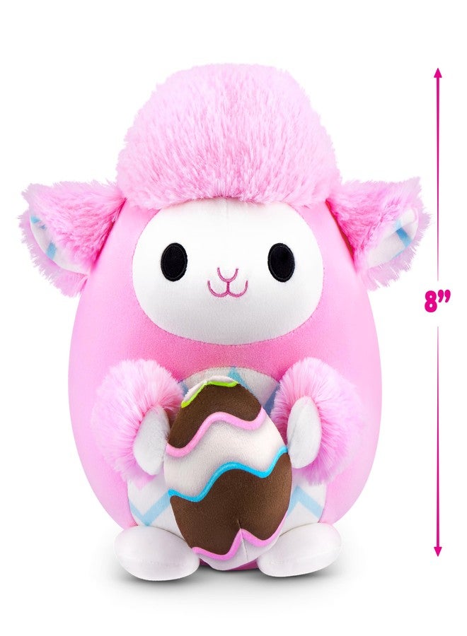 SNACKLES ZURU Snackles 8-inch Plush Easter Edition, Cuddly Squishy Comfort Lamb with Cake Treat Accessory - Image 4