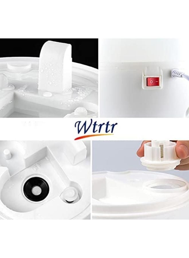 وترتر مرطب هواء Wtrtr Cool Mist لغرفة النوم، مرطب هواء بالموجات فوق الصوتية سعة 3 لتر للأطفال، وحدة ترطيب ممتازة، تشغيل هادئ للغاية وإيقاف تلقائي (وردي) - Image 2