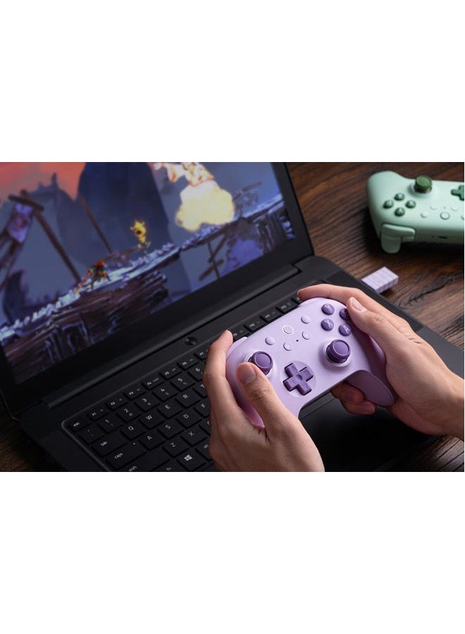 8Bitdo Ultimate 2C Wireless Controller for Windows PC and Android, with 1000Hz Polling Rate, Hall Effect Joysticks and Hall Triggers, and Remappable L4/R4 Bumpers (Purple) - Image 3