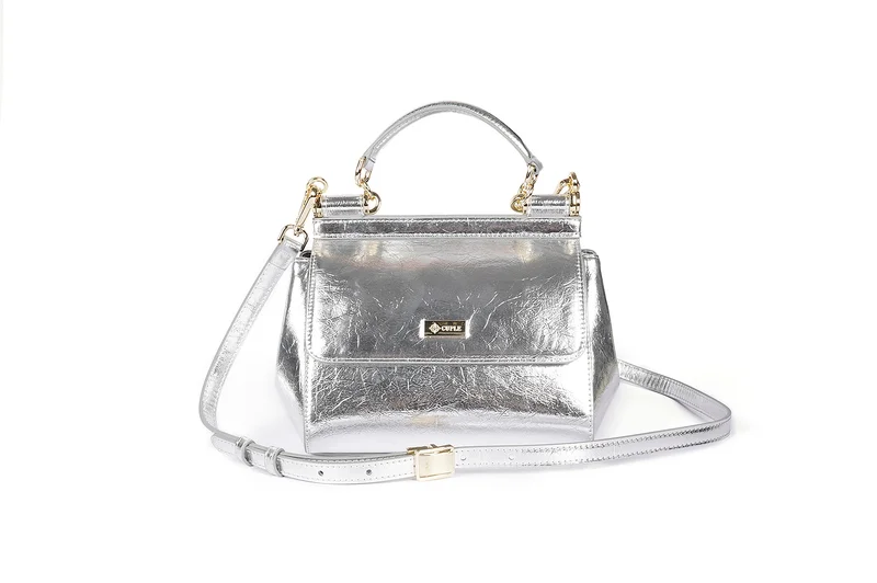 Cuple Small satchel style polished Handbag