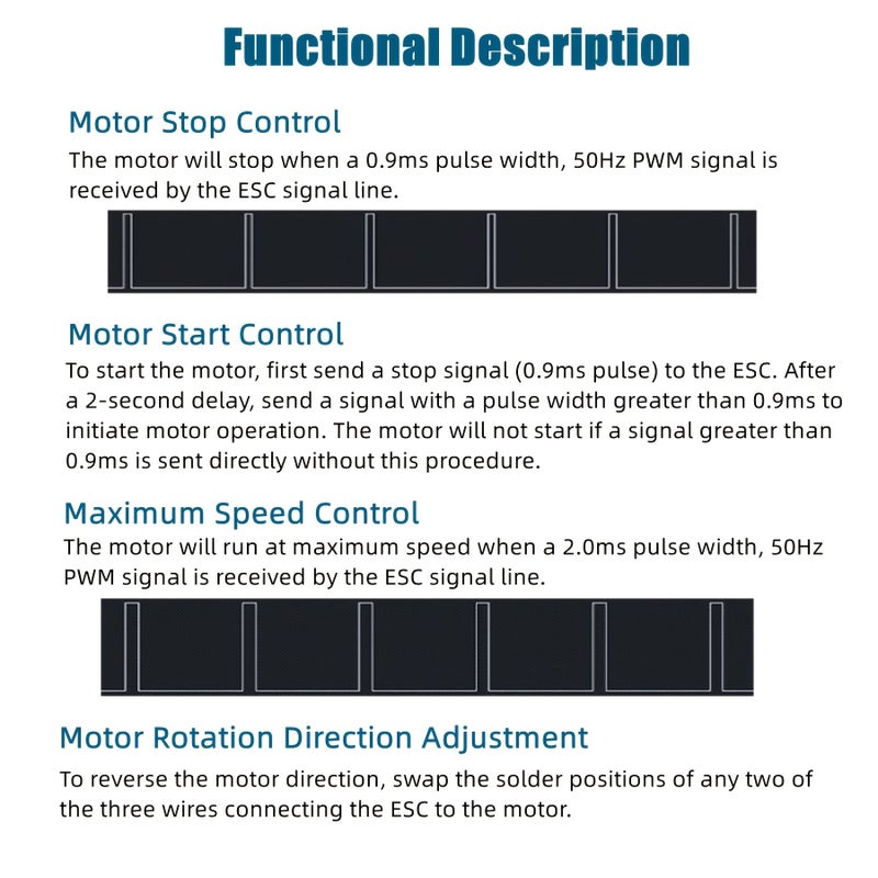 5 قطع 8A متحكم سرعة محرك عديم الفرشاة DC 5V 16V لوحة PWM ESC - Image 4