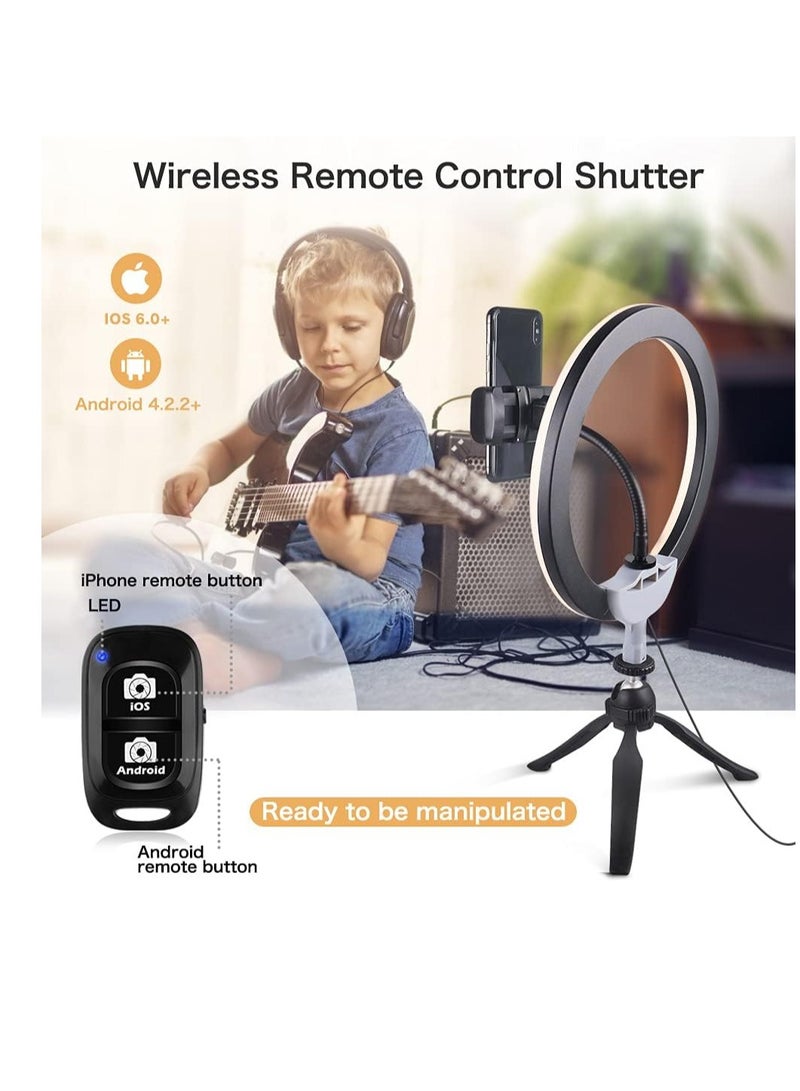 10" LED Ring Light with Tripod Stand & Phone Holder – 3 Light Modes, 11 Brightness Levels - Image 3