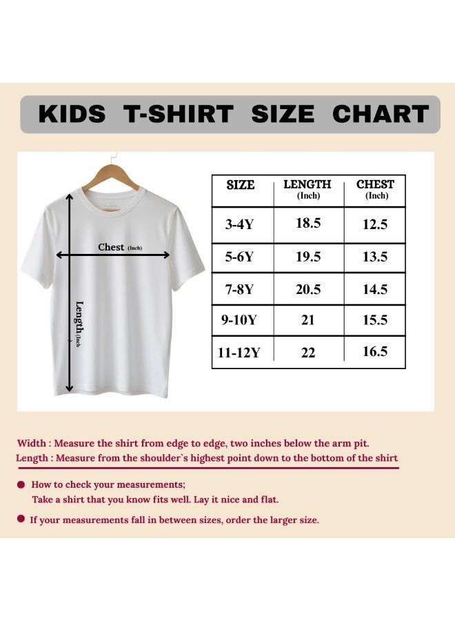 برينت شوب فور مي عبوة من ٥ تيشيرتات للبنات | تيشيرتات قطنية مطبوعة | رقبة دائرية وأكمام قصيرة | ملابس يومية ناعمة ومريحة للفتيات الصغيرات | مثالية للمدرسة والأنشطة الخارجية - Image 2