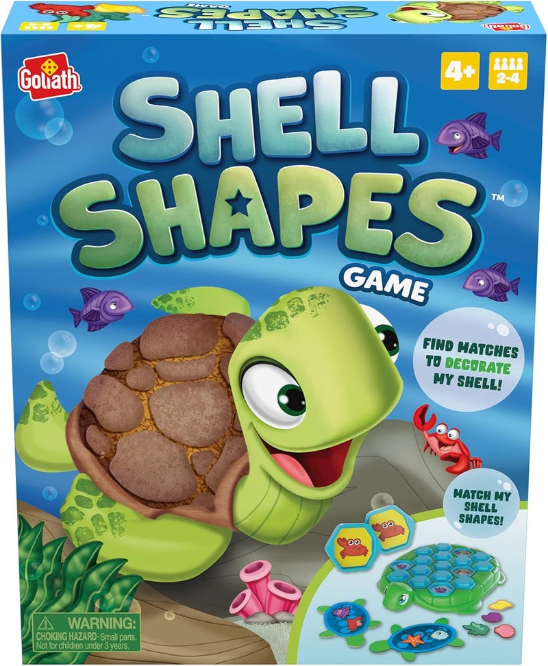 Goliath Shell Shapes Game  Develops Memory and Matching Skills As Players Find Matches to Decorate The Turtles Shell by Goliath  Blue - Image 1