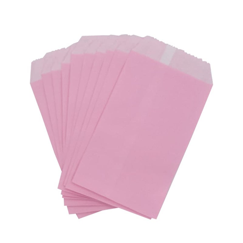 Amsthow Glassine Bags 3.15 x 5.12-inch Paper Treat Pink Cookie Small Wax Greaseproof Bakery Flat Pastry Bags for Cake Slices Candy Chocolate Pastries Snacks100Pcs - Image 3