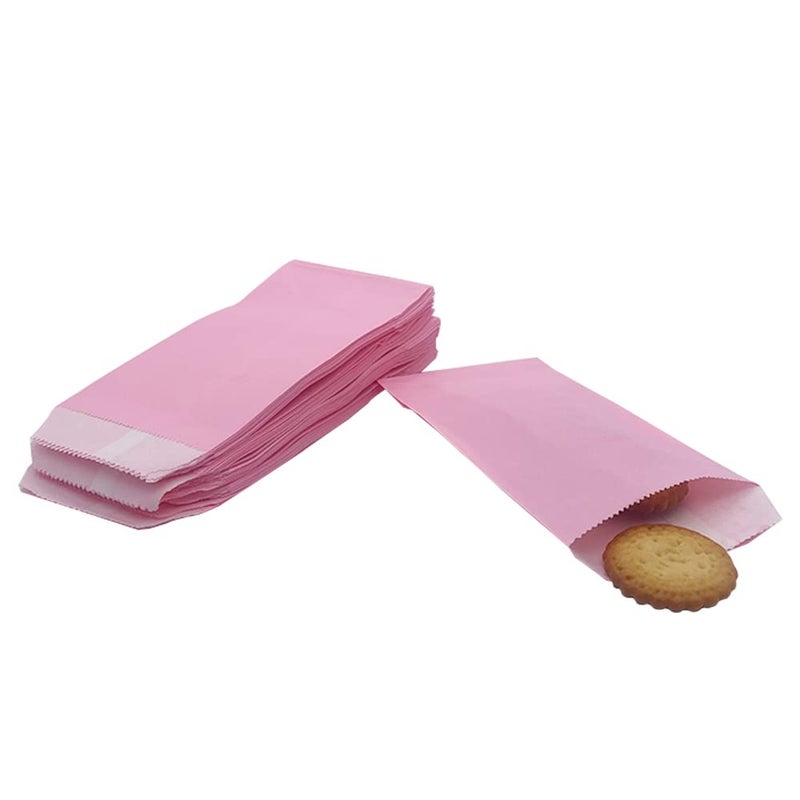 Amsthow Glassine Bags 3.15 x 5.12-inch Paper Treat Pink Cookie Small Wax Greaseproof Bakery Flat Pastry Bags for Cake Slices Candy Chocolate Pastries Snacks100Pcs - Image 5