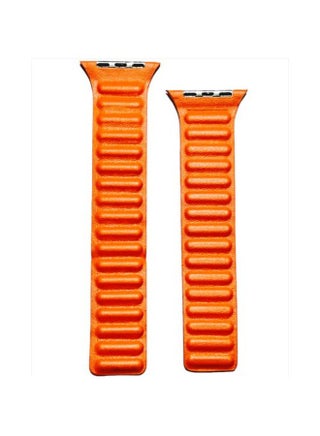 Ultimate Utility Leather Link For Apple Watch 42/44 Mm IWatch Series 4/5/6 Original 45mm Magnetic Loop Orange Strap - pzsku/Z18ACD129EABB1F07D5A3Z/45/_/1737981245/ce995d77-734c-4929-8034-99191f27f33b
