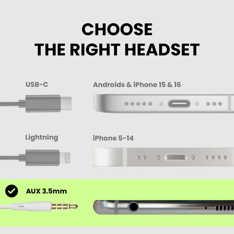 Avantree E171 - AUX 3.5mm Wired Earbuds with Microphone & in-Line Volume Control, Compatible with Traditional 3.5mm AUX Phones Corded Headphones with Ear Hook for Running & Sports, Black - Image 3