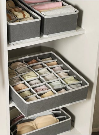 Storage Box Set – 6 Pack Foldable Fabric Drawer Organizers for Closet, Socks, Underwear, Baby Clothes – Grey - pzsku/Z18ACDBA0E42648942BF4Z/45/1745226128/755aa8c2-ff29-4dd0-8325-e4b89d5aae0c