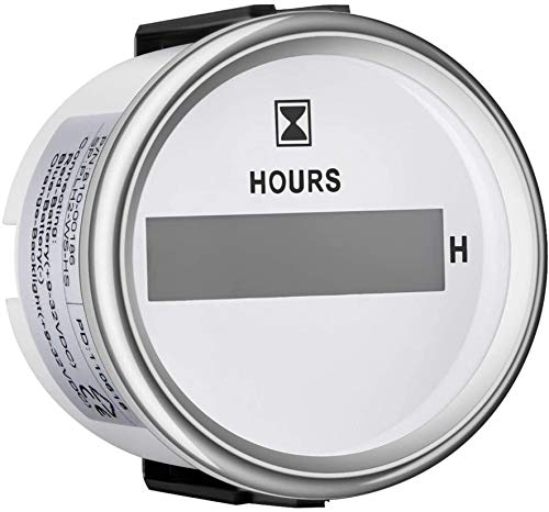 SAMDO 52MM 2 Marine Hour Meter Waterproof Hour Gauge 932V Red Backlight for Boat Car Machine