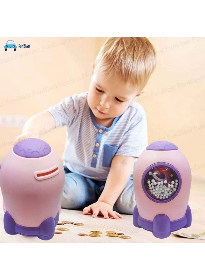 فنبلاست حصالة نقود من فن بلاست سبيس مع قفل برمز رقمي - حصالة نقود لتوفير المال، حصالة نقود بلاستيكية للأطفال، هدايا أعياد الميلاد للأولاد والبنات، حصالة نقود، صندوق نقود للأطفال (قطعة واحدة؛ لون عشوائي) - Image 4
