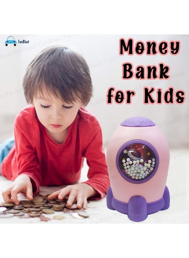 فنبلاست حصالة نقود من فن بلاست سبيس مع قفل برمز رقمي - حصالة نقود لتوفير المال، حصالة نقود بلاستيكية للأطفال، هدايا أعياد الميلاد للأولاد والبنات، حصالة نقود، صندوق نقود للأطفال (قطعة واحدة؛ لون عشوائي) - Image 3