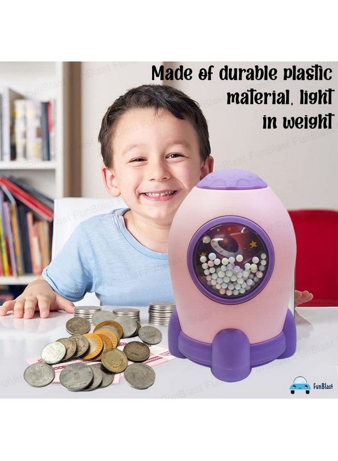فنبلاست حصالة نقود من فن بلاست سبيس مع قفل برمز رقمي - حصالة نقود لتوفير المال، حصالة نقود بلاستيكية للأطفال، هدايا أعياد الميلاد للأولاد والبنات، حصالة نقود، صندوق نقود للأطفال (قطعة واحدة؛ لون عشوائي) - Image 5