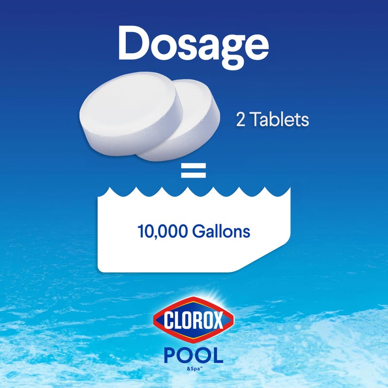 CLOROX POOL & Spa Clorox Pool&Spa XTRABLUE 3” Chlorinating Tablets, Individually Wrapped, Kills Bacteria & Stops Algae (5 LB) - Image 4