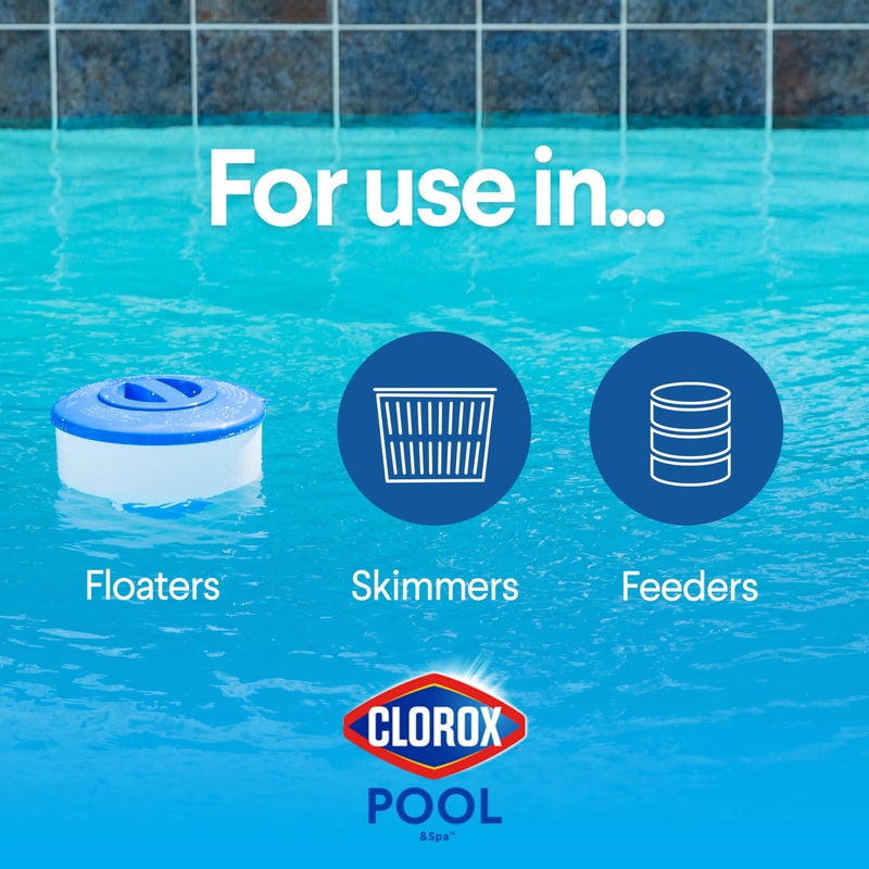 CLOROX POOL & Spa Clorox Pool&Spa XTRABLUE 3” Chlorinating Tablets, Individually Wrapped, Kills Bacteria & Stops Algae (5 LB) - Image 3