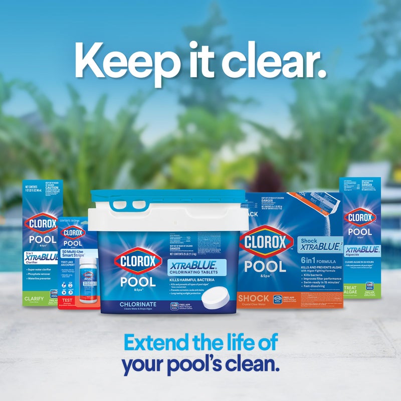 CLOROX POOL & Spa Clorox Pool&Spa XTRABLUE 3” Chlorinating Tablets, Individually Wrapped, Kills Bacteria & Stops Algae (5 LB) - Image 5