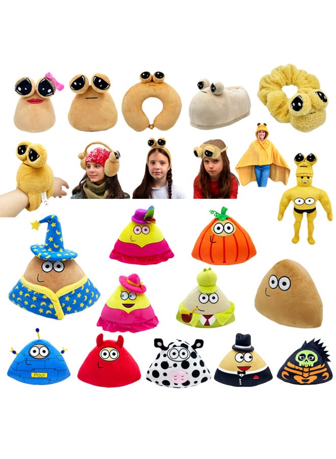 دمية لطيفة ولطيفة My Pet Alien Pou من القطيفة الطرفية - المواصفات: الروبوت الأزرق - Image 3