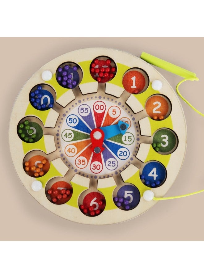 New Children's Wooden Color Classification Magnetic Counting Bead Shifting Magnetic Pen Early Education Educational Toys - Image 3
