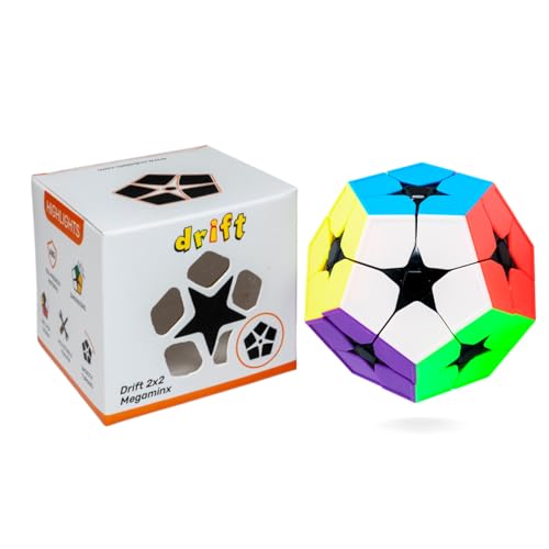 Cubelelo Drift Megaminx 2x2 Stickerless Speedcube Puzzle for Kids & Adults | 12 Sided Unique Challenging Puzzle with Adjustable Tension & Anti-pop Design - Image 1