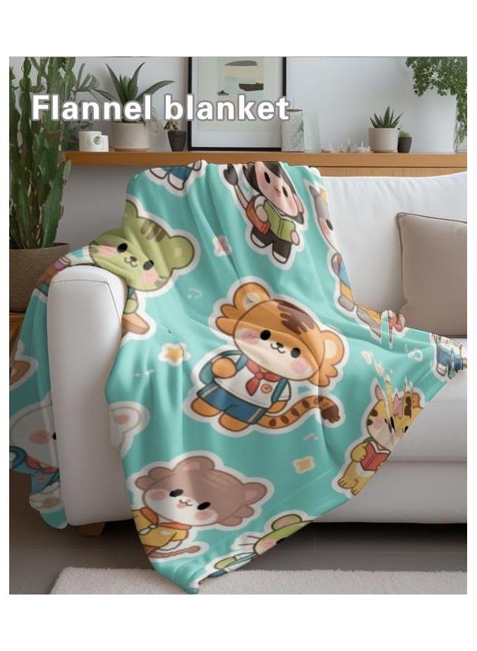 general Children's or student cartoon flannel thin blanket (warm and comfortable, suitable for sleep, games) 100cm*150cm - 178 - Image 1