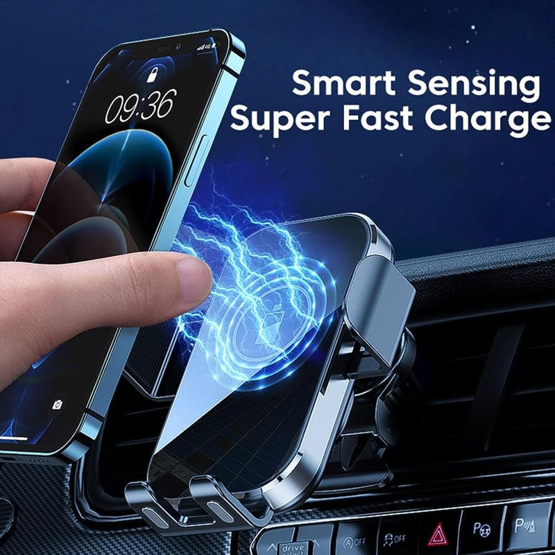 Wireless Charger for Car, 15W Auto-Clamping Charger Mount, 360° Adjustable Air Vent Car Charging Holder, Fit for smartphone 14 13 12 11 10 8 Pro Max Xs, smartphone S &Note Series etc - Image 2