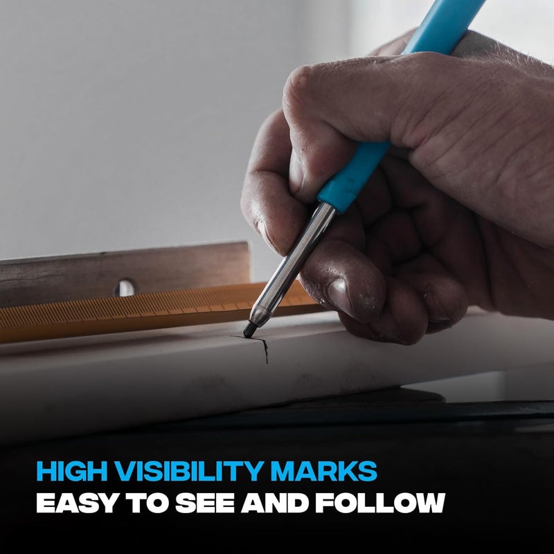 Ox Tools 2.88 mm Tuff Carbon Marking Carpenter Pencil Lead Refills – 10 Pack Break Resistant Graphite Replacements for Construction, Woodworking & Deep‑Hole Mechanical Pencils - Image 3