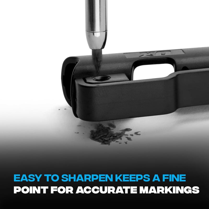 Ox Tools 2.88 mm Tuff Carbon Marking Carpenter Pencil Lead Refills – 10 Pack Break Resistant Graphite Replacements for Construction, Woodworking & Deep‑Hole Mechanical Pencils - Image 5