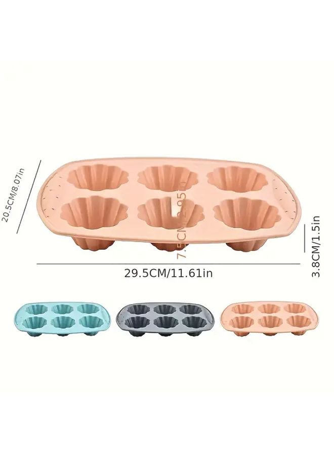 Gray Nordic Style Flower Shaped Silicone Mold Set Heat Resistant Reusable Dishwasher Safe For Cakes Jelly Baking Holiday Party - Image 4