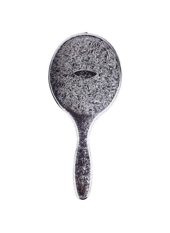 Inaaya Designer Makeup Mirror With Handle Mirror Handheld Light Weighted Mirror For Travelling Silver 25 Grams Pack Of 1  - Image 4