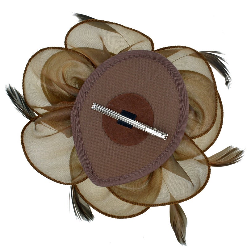 DRESHOW Fascinators Hat Tea Party Headwear Ribbons Feathers on a Headband and a Clip for Women - Image 4