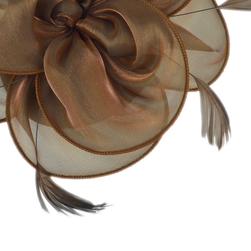 DRESHOW Fascinators Hat Tea Party Headwear Ribbons Feathers on a Headband and a Clip for Women - Image 3