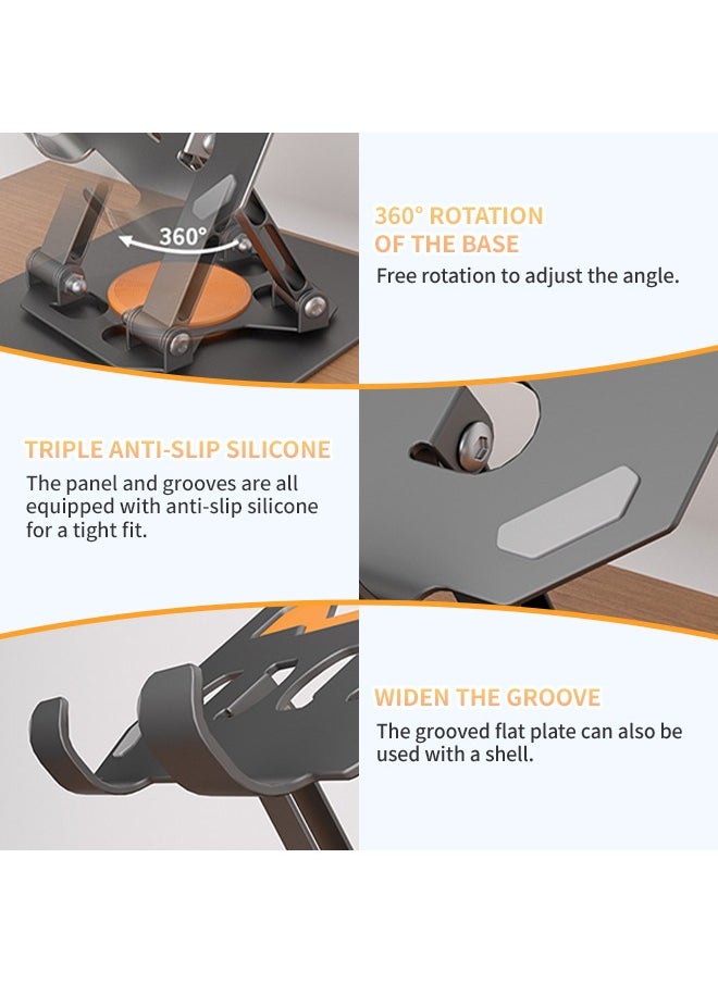 Generic - Foldable Laptop Stand, Ergonomic Tablet Holder with 360° Rotation, Perfect for Multiple Sizes of Laptops and Tablets - Image 1