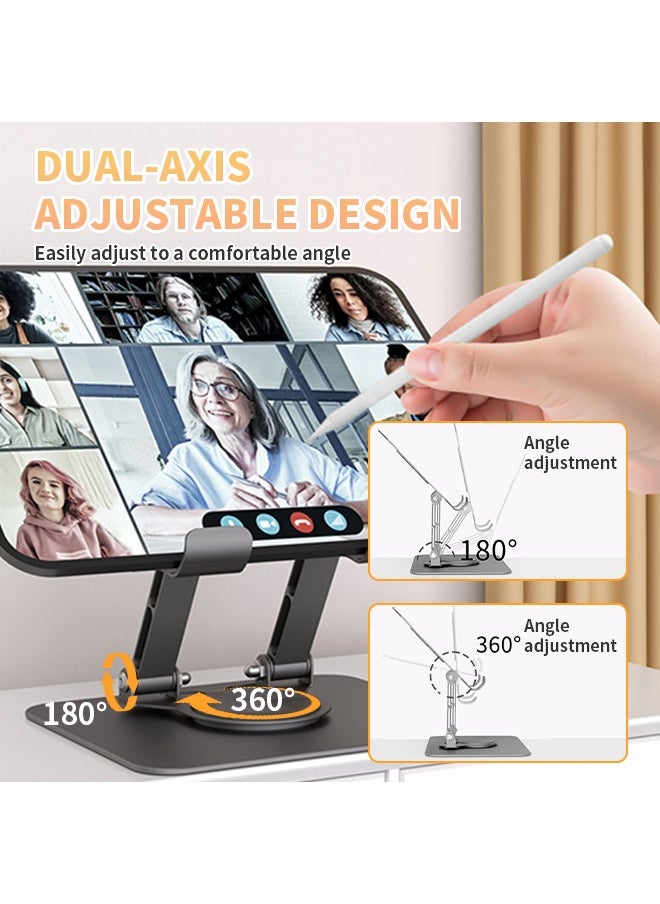 Generic - Foldable Laptop Stand, Ergonomic Tablet Holder with 360° Rotation, Perfect for Multiple Sizes of Laptops and Tablets - Image 1