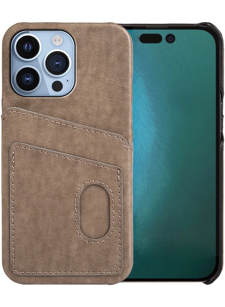 Loquat Suitable For Iphone14pro Mobile Phone Shell Card Anti-fall Max Back Cover Double Card Bag 