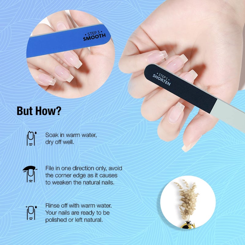 Karroy Nail File and Buffer for Natural Nails Dual Sided 4 Steps Shorten-Shape-Smooth-Polishing Nail Tools 20pcs - Image 3