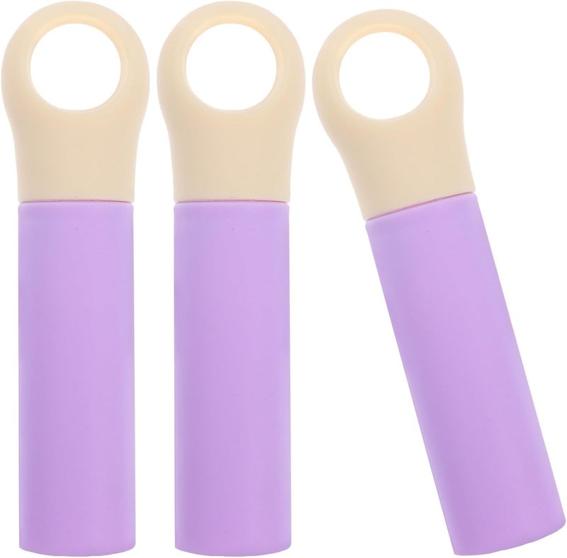VICASKY 3pcs 22mm Broom Handle Grips Mop Handle End Caps Replacement Dustpan Pole End Caps Light Purple for Home Floor Cleaning Accessories - Image 1