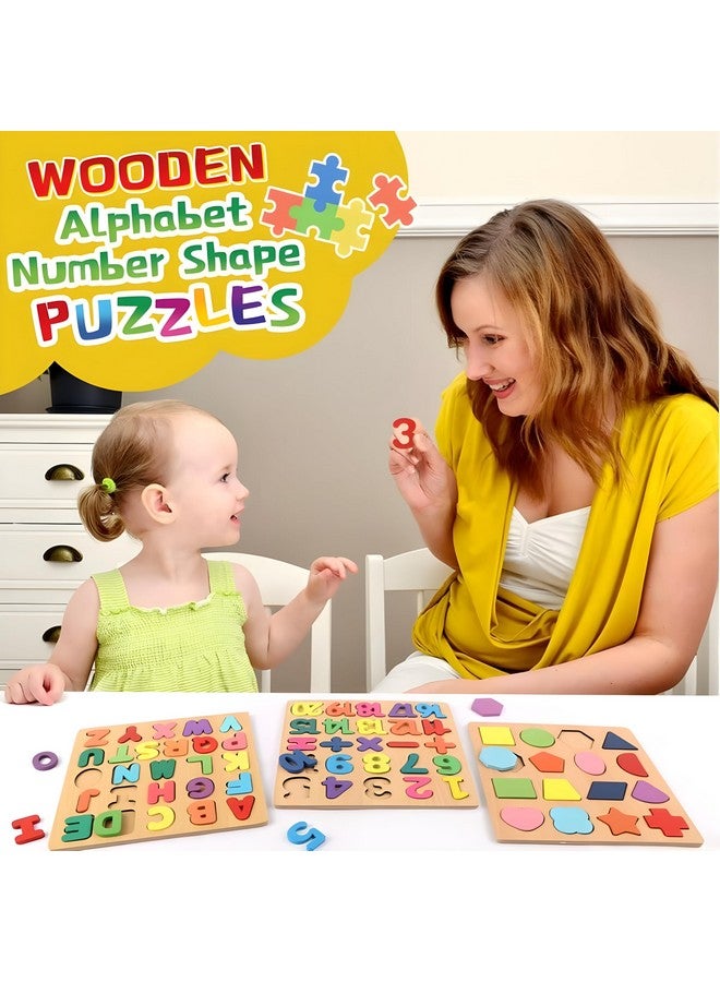 Boniry BONIRY ABCD Toys for Kids, Number and Shape Puzzles, Toddler Activity Toys, Alphabets Learning, Gift, Wooden Puzzles for Age 2 (ABCD, Numbers and Shape)  - Image 5