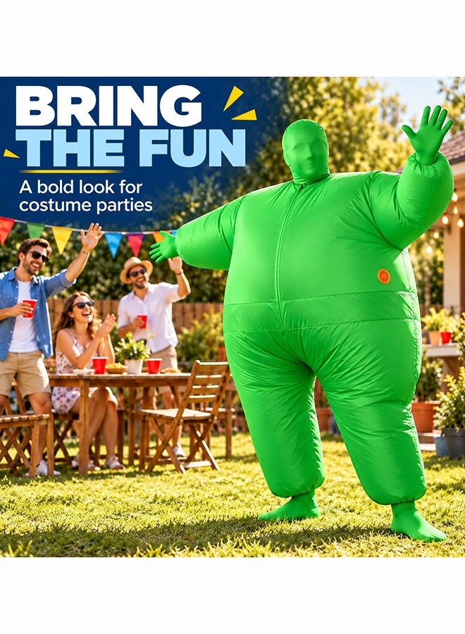 Inflatable Funny Full-Body Costume – Oversized Party Suit For Halloween, Carnival & Costume Events Free Style - Green - Image 3