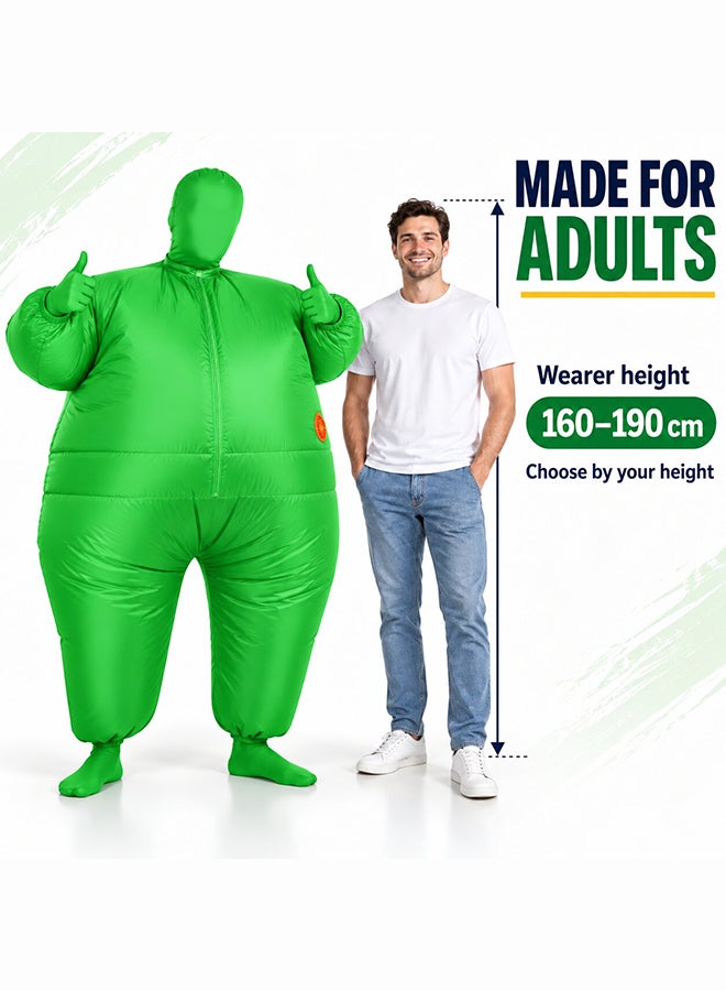 Inflatable Funny Full-Body Costume – Oversized Party Suit For Halloween, Carnival & Costume Events Free Style - Green - Image 4
