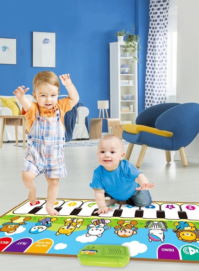 GROIC Musical Dance Mat with 10 Keys for Toddlers - Kids Piano Playmat with Recording - Image 4
