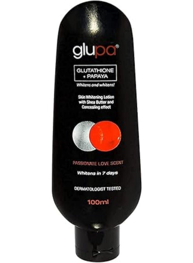 Glupa Glutathione + Papaya Whitening Lotion 100ml - Image 1