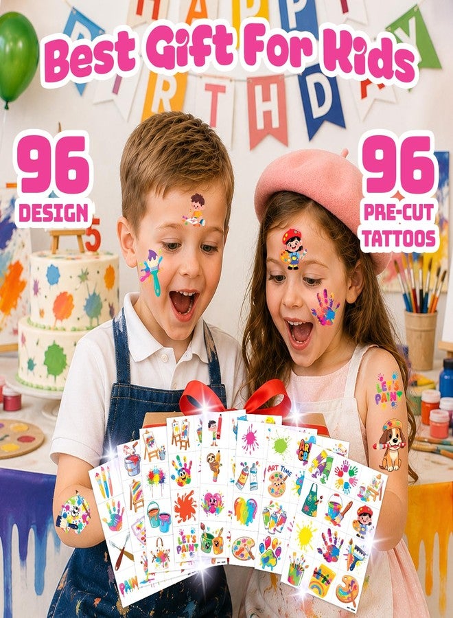 91TATTOOS 96 PCS Art Theme Temporary Tattoos for Kids - Image 4