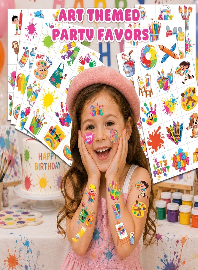 91TATTOOS 96 PCS Art Theme Temporary Tattoos for Kids - Image 2