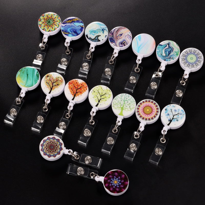 SYNLIN 16 Pack Badge Reels for Nurses ID Badge Holder with Clip Retractable Badge Holders - Image 4