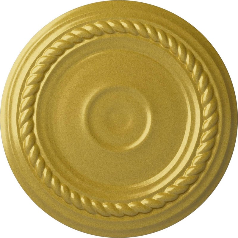 Ekena Millwork CM07ALRGS 7-7/8" x 3/4" Small Alexandria Ceiling Medallion, Rich Gold - Image 1