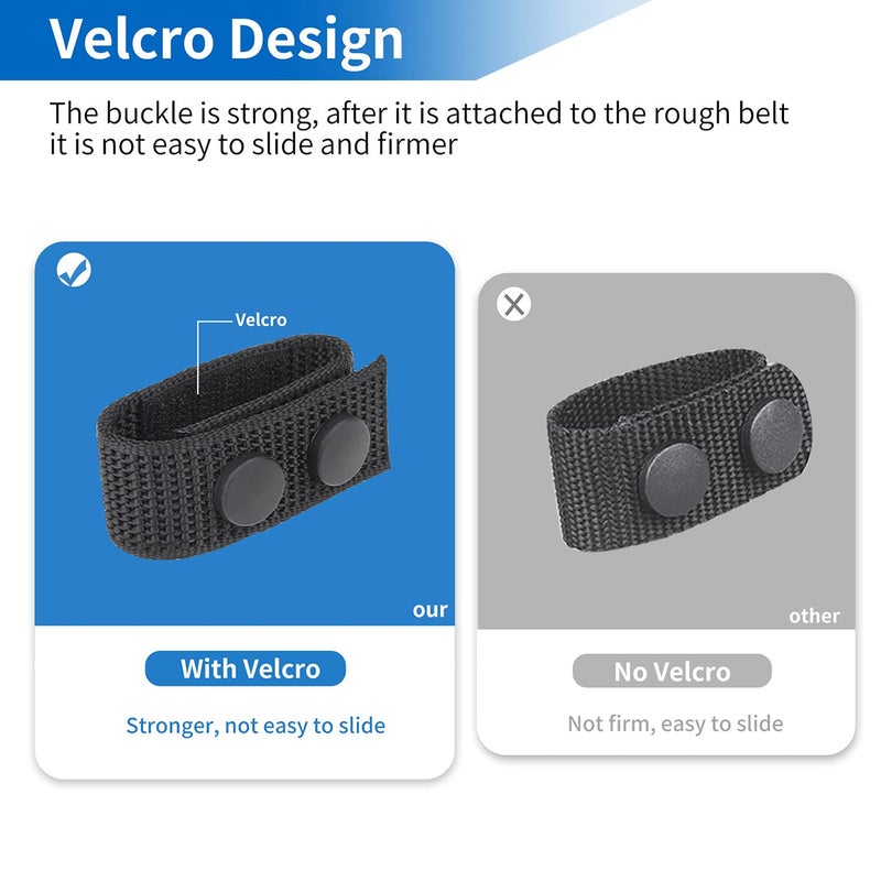 Ullnosoo Belt Keepers for Duty Belt, 4 Pack 1000D Nylon Tactical Belt Keepers with Double Snaps for 2Â¼" Wide Belt - Image 3