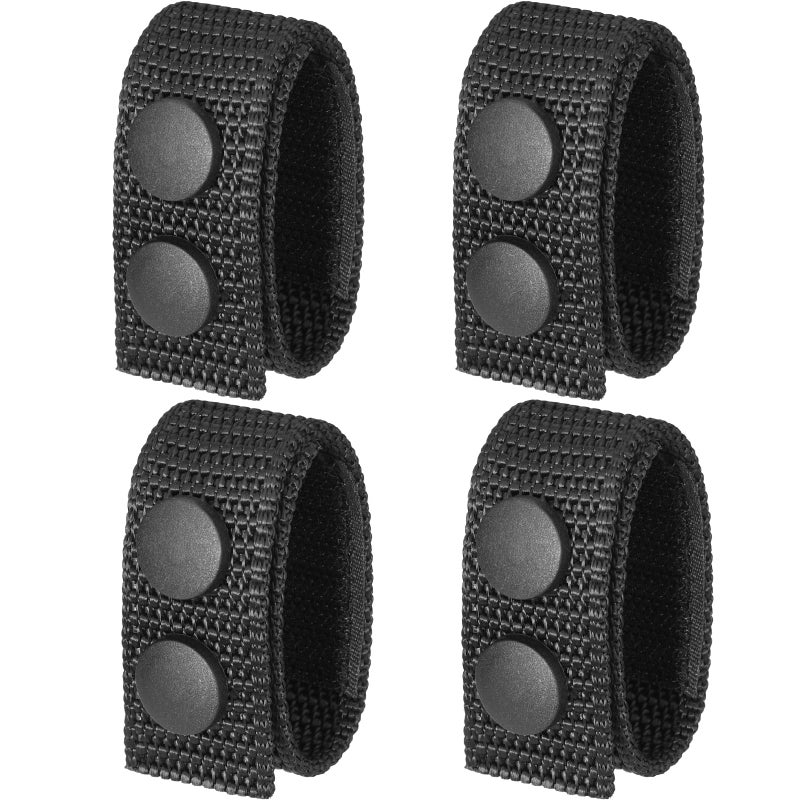 Ullnosoo Belt Keepers for Duty Belt, 4 Pack 1000D Nylon Tactical Belt Keepers with Double Snaps for 2Â¼" Wide Belt - Image 1